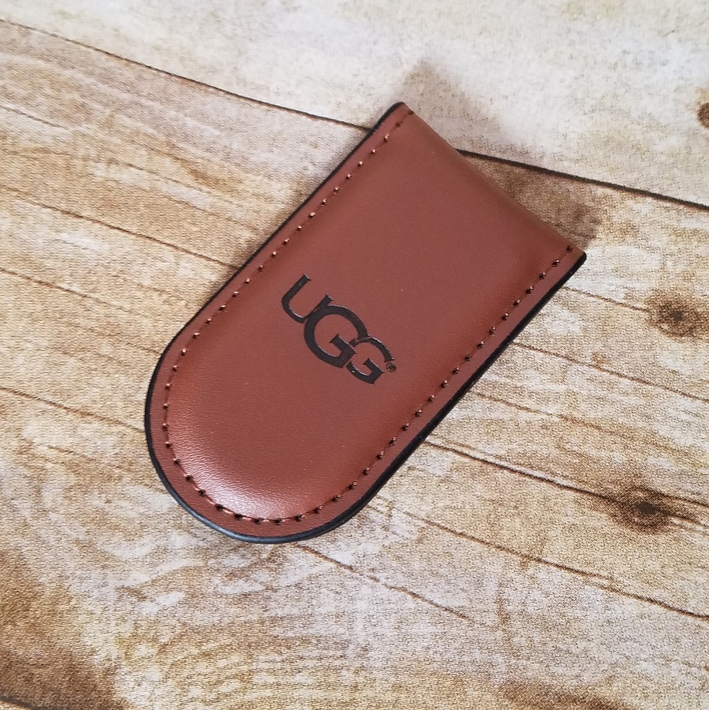 New UGG Leather Money Clip With Magnetic Closure